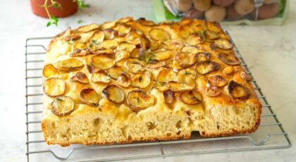 Quick Thyme and Potato Focaccia