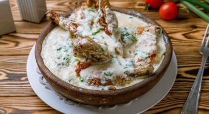 Georgian Chicken Cooked in Milk and Garlic