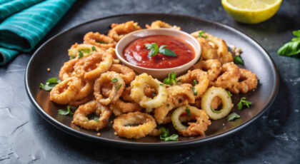 Calamari Fritto Misto with Spicy Aioli