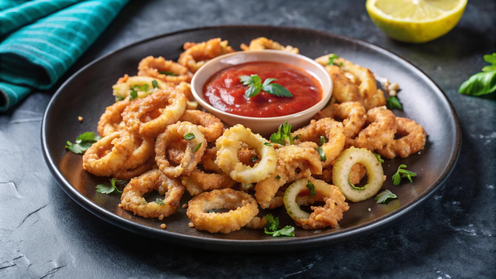 Calamari Fritto Misto with Spicy Aioli