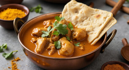 Chicken Tikka Masala and Garlic Naan