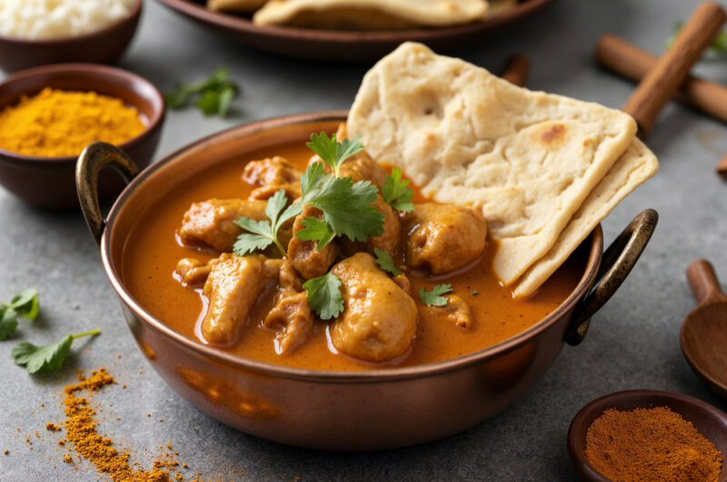 Chicken Tikka Masala and Garlic Naan