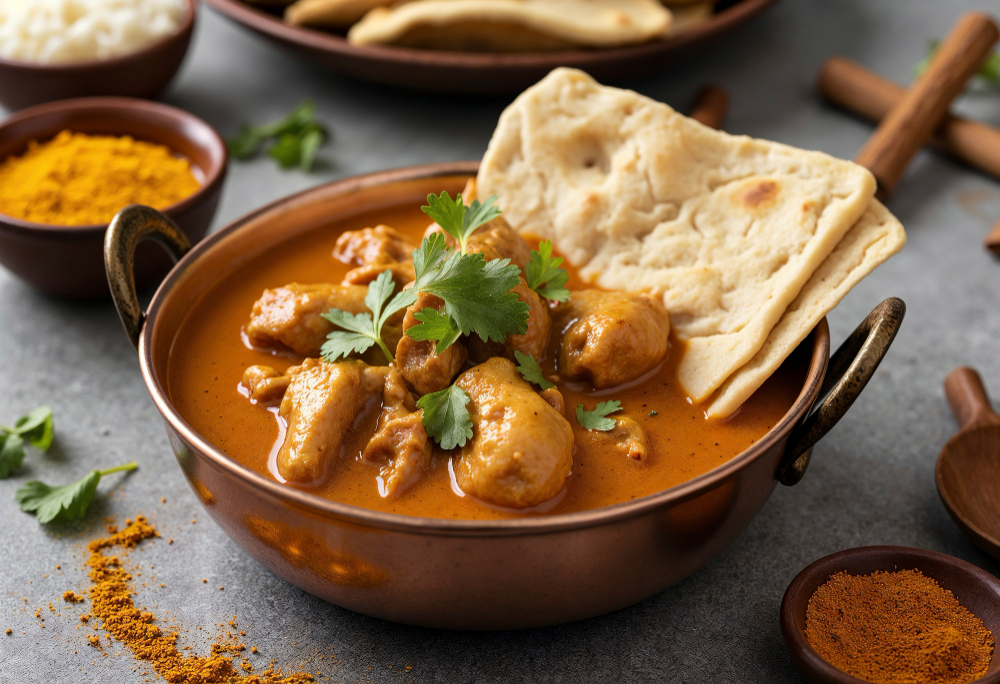 Chicken Tikka Masala and Garlic Naan