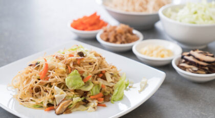 Roasted Cauliflower Japanese Style Noodles
