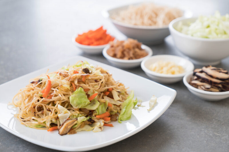 Roasted Cauliflower Japanese Style Noodles