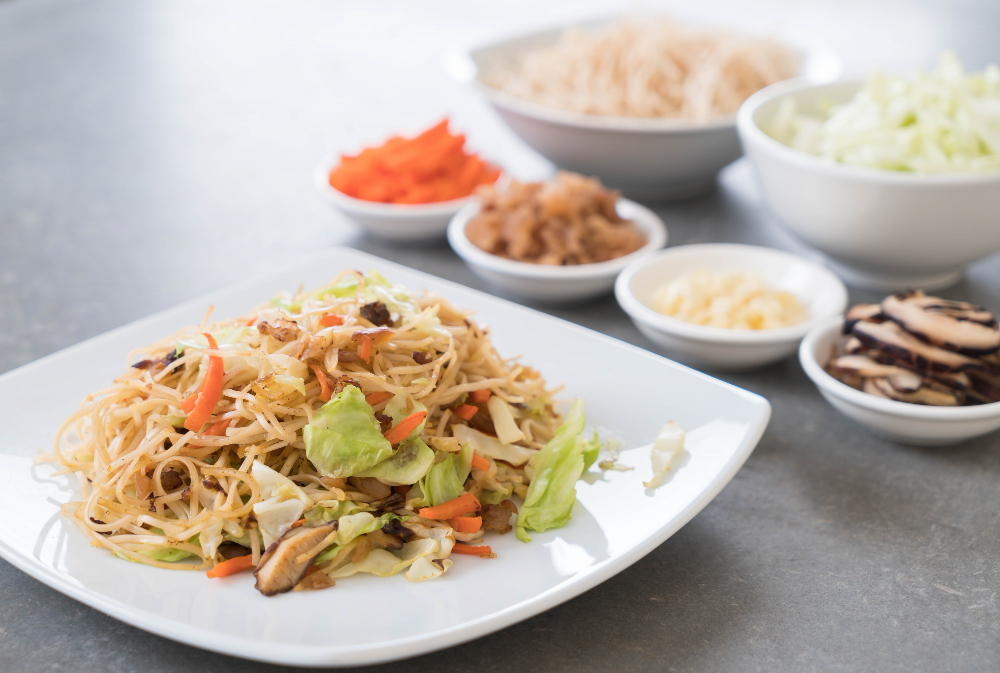 Roasted Cauliflower Japanese Style Noodles